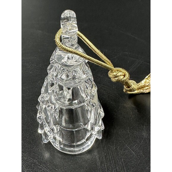 Lot of 3 Glass and Crystal Bells Mikasa Christmas Tree Bell Happy 5th Bell - Picture 16 of 16
